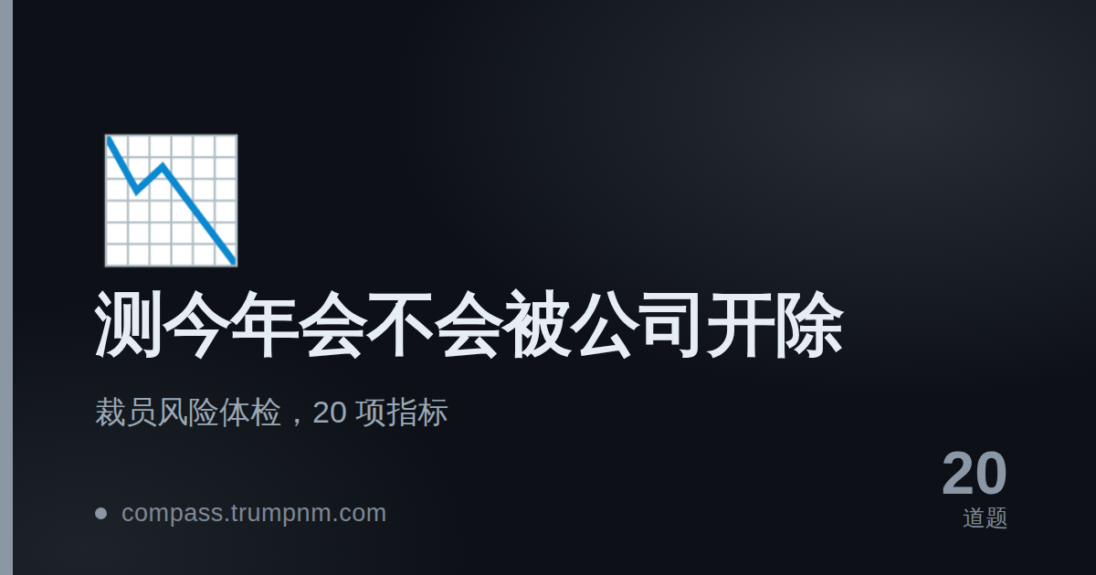测今年会不会被公司开除